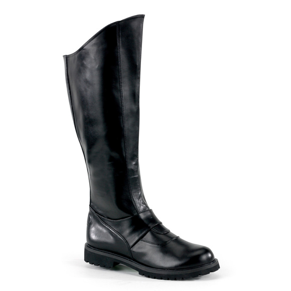 Mens Flat Heel Knee High Boots